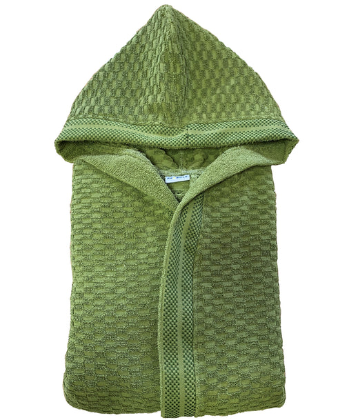 ACCAPPATOIO UNISEX MORBIDA SPUGNA CON CAPPUCCIO - BRICKS
